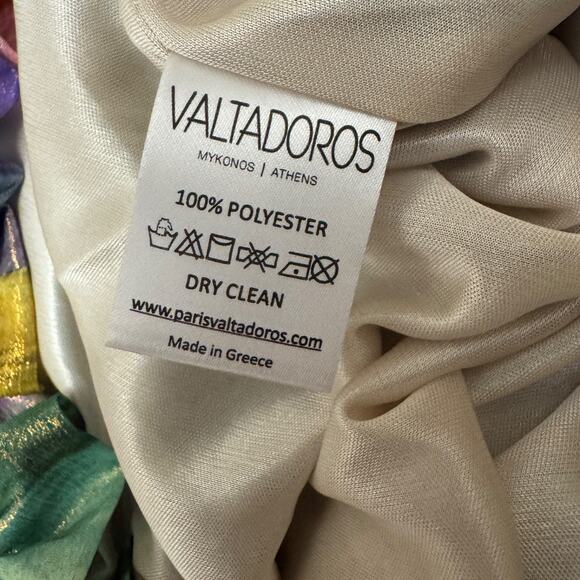 Valtadoros Mykonos Athens Ruffled Multicolor Mini Dress Size Small - Picture 6 of 6